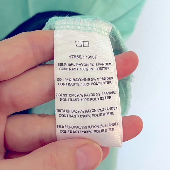 DOLAN cute high/low blouse/tee in turquoise. - Picture 8 of 10